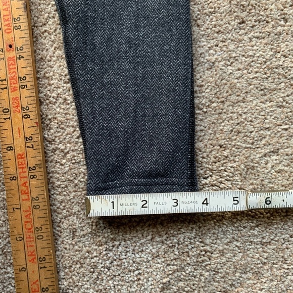 Lululemon 4 Runder Under Rulu Pant Herringbone Black Grey Tight Legging Speed - Picture 12 of 13
